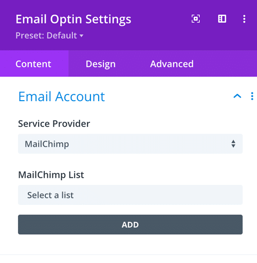 divi theme email optin