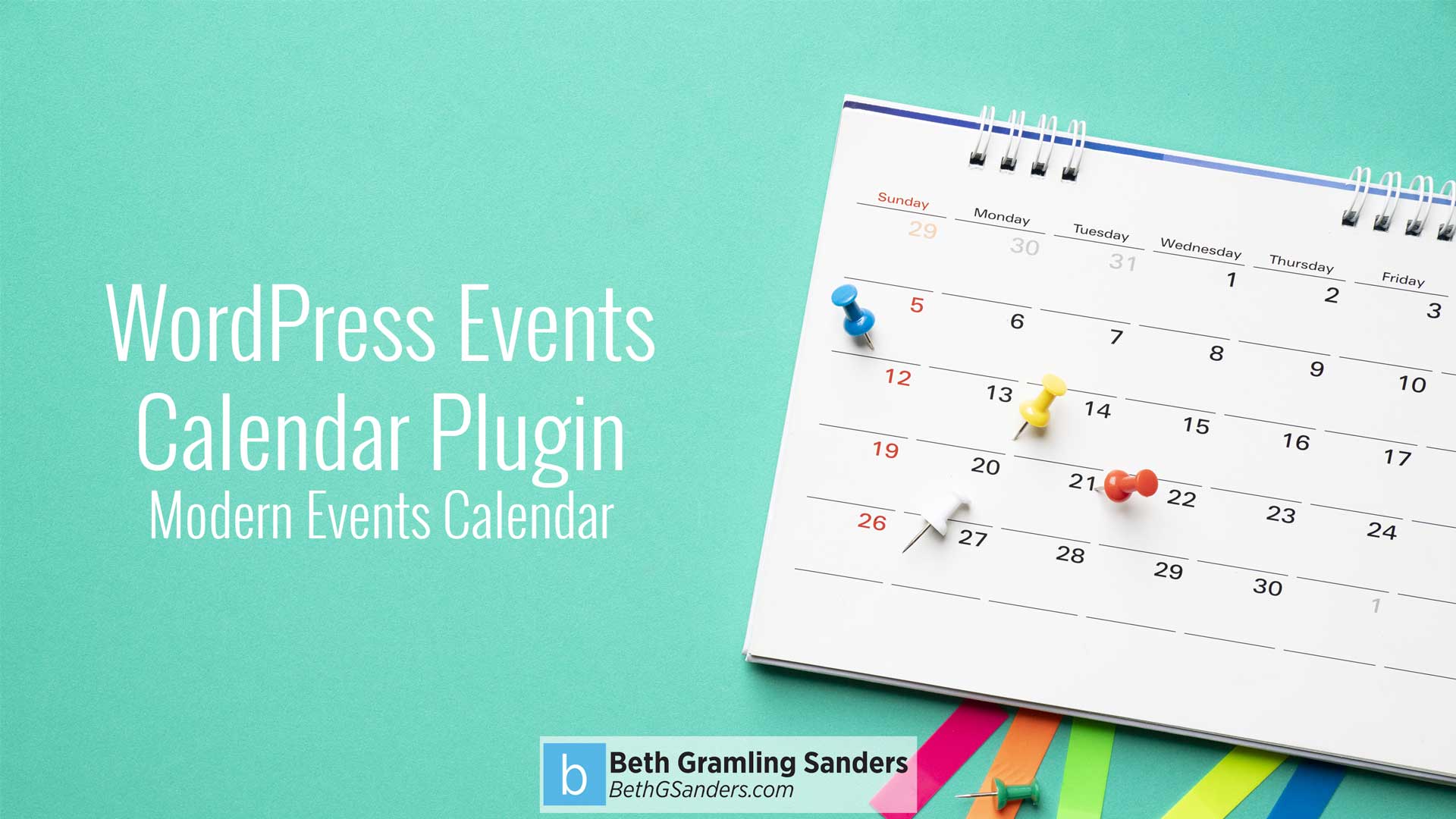 wordpress events calendar